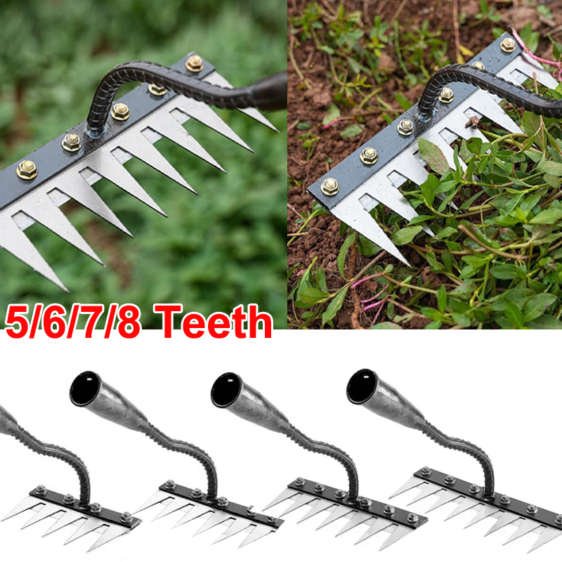 Gardening Tools On Sale - 5/6/7/8 الأسنان الحديد البستنة مجرفة إزالة