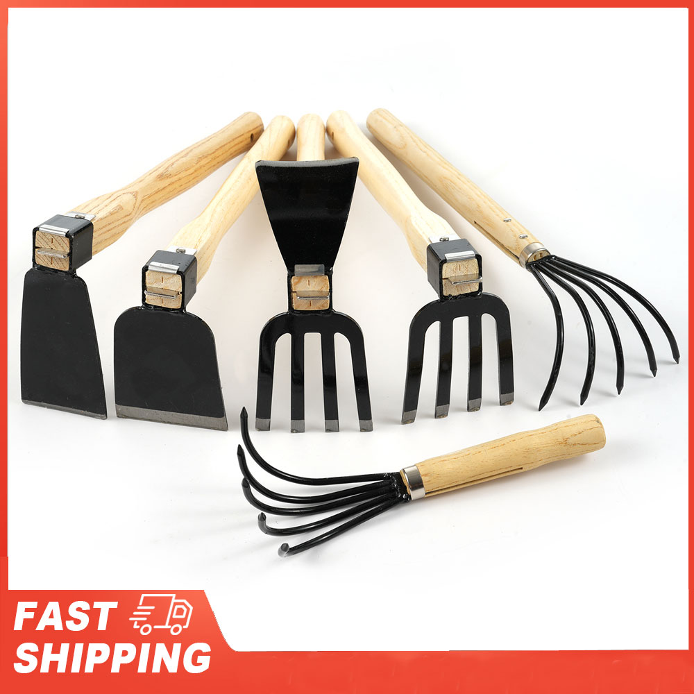 5-مخلب أشعل النار مع مقبض خشبي - مراجعة Gardening Tools On Sale وسعره