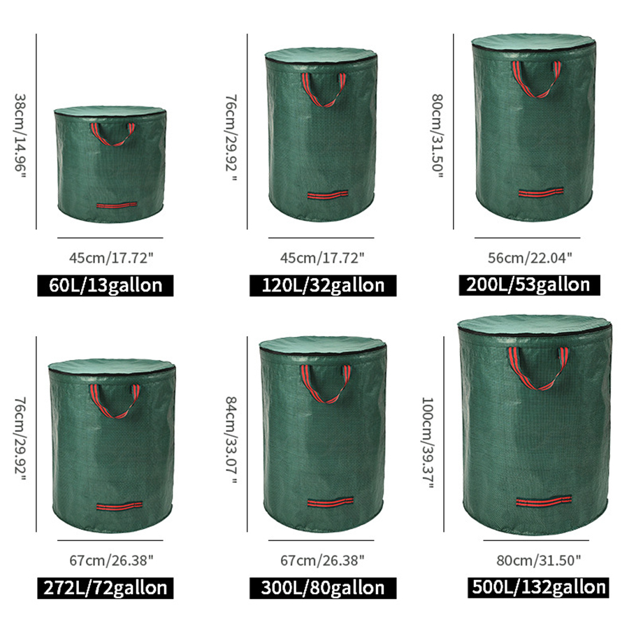 60-500L PP حديقة ساحة كيس النف - مراجعة Grow Bags وسعره