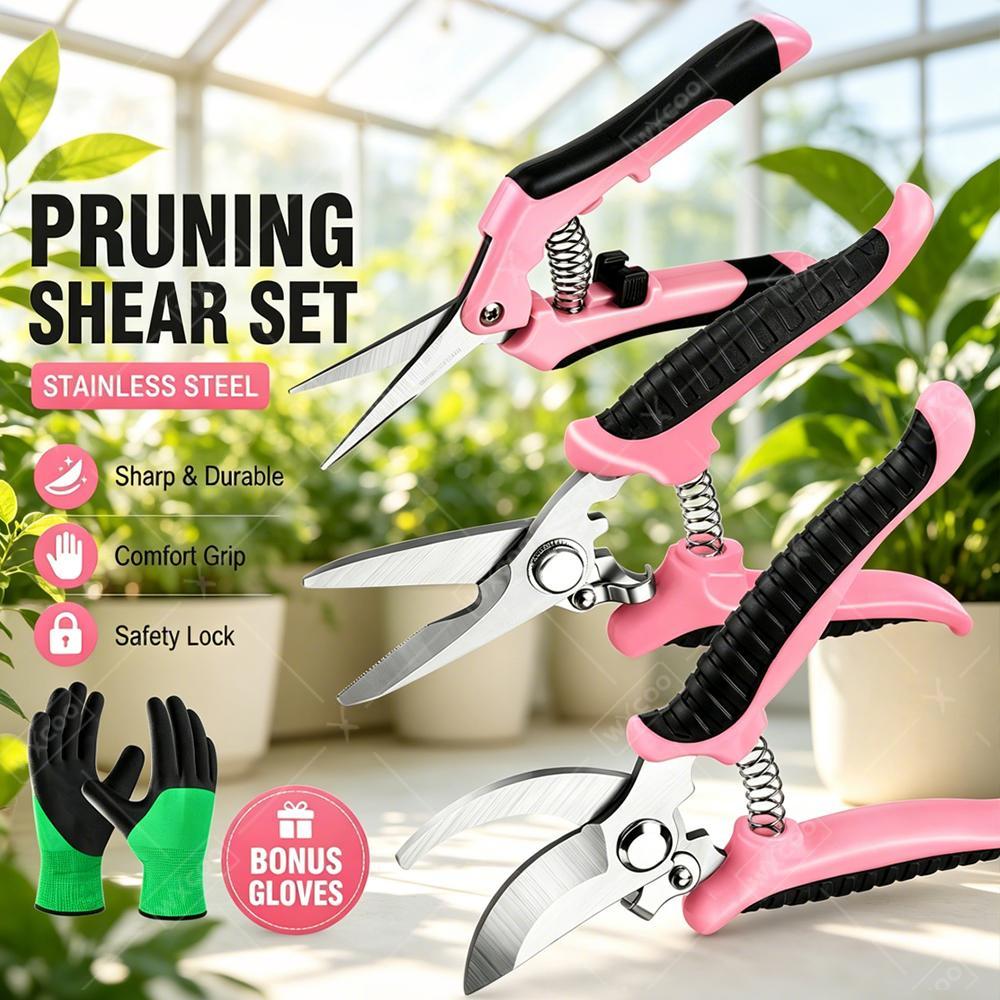 مقصات تقليم الفاكهة للحدائق، م - مراجعة Gardening Tools Pink وسعره