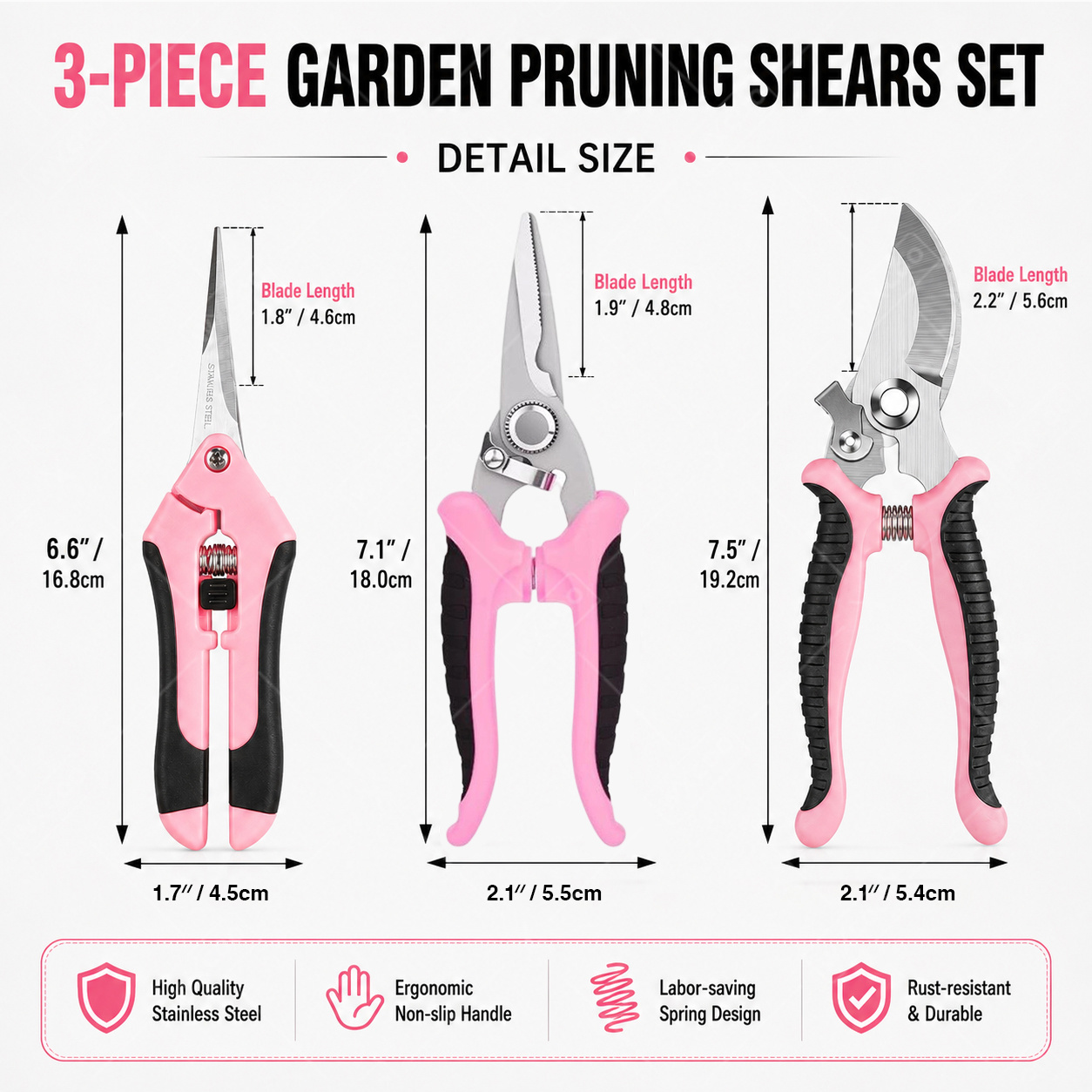 مقصات تقليم الفاكهة للحدائق، م - مراجعة Gardening Tools Pink وسعره